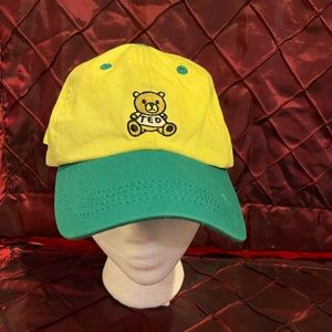 Ted Hat, Yellow/ Green Color, Adjustable, Curved Cap, Like New worn only once